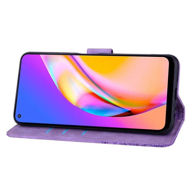 For OPPO Reno7 5G / Find X5 Lite Geometric Mandala Embossed Leather Phone Case