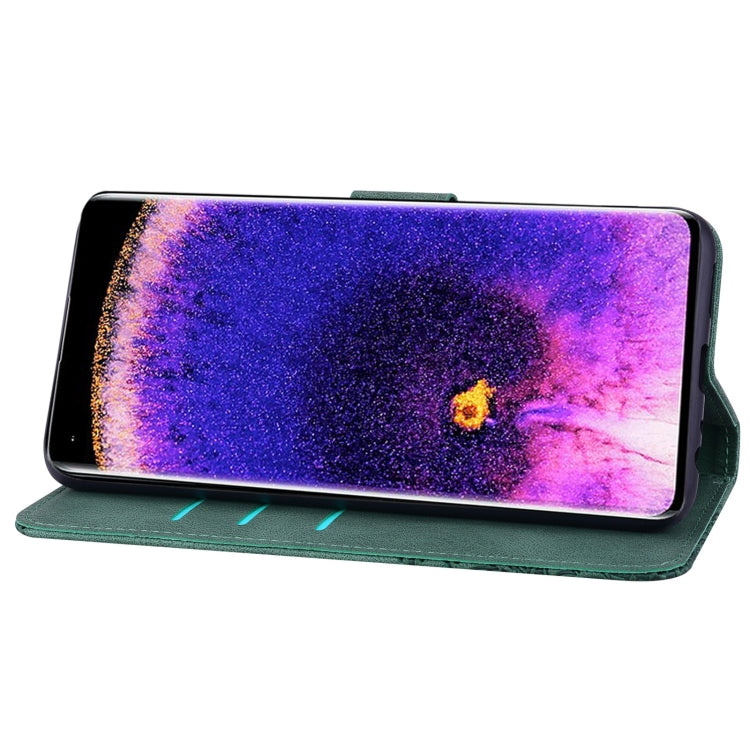 For OPPO Find X5 Geometric Mandala Embossed Leather Phone Case