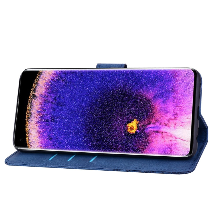 For OPPO Find X5 Pro Geometric Mandala Embossed Leather Phone Case