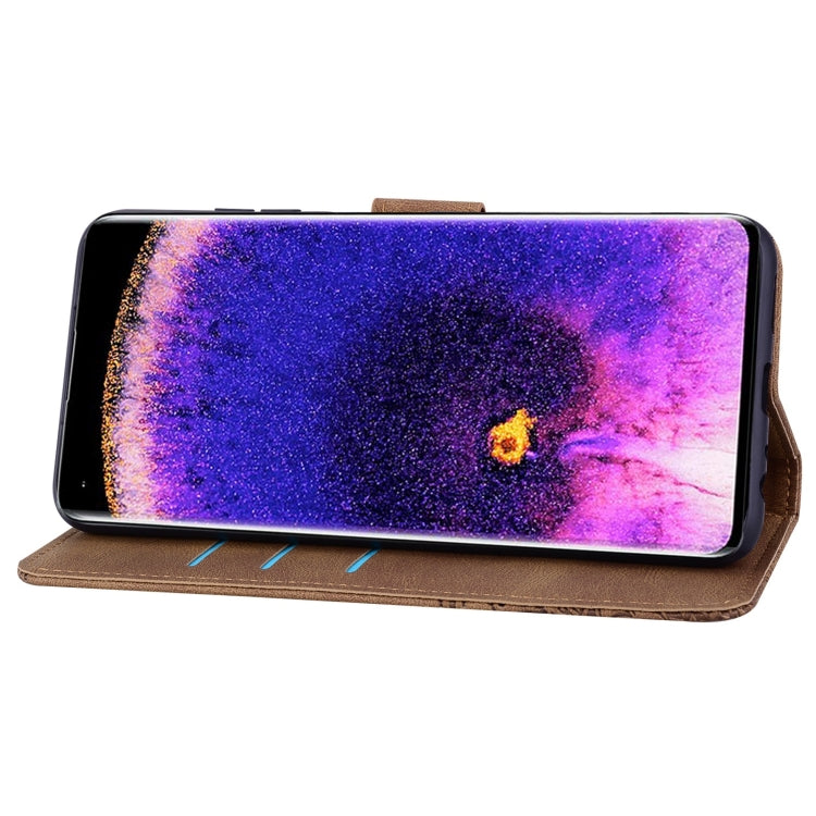 For OPPO Find X5 Pro Geometric Mandala Embossed Leather Phone Case