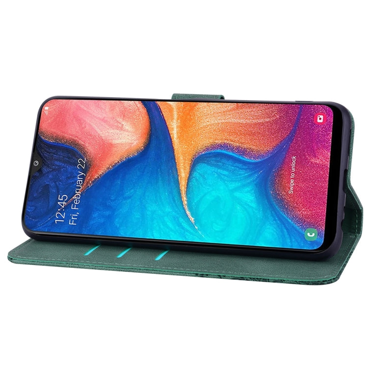 For Samsung Galaxy A20 / A30 Geometric Mandala Embossed Leather Phone Case