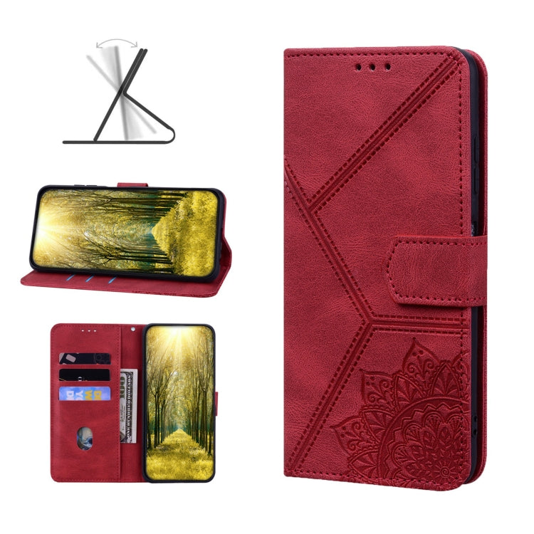 For Samsung Galaxy A20e Geometric Mandala Embossed Leather Phone Case