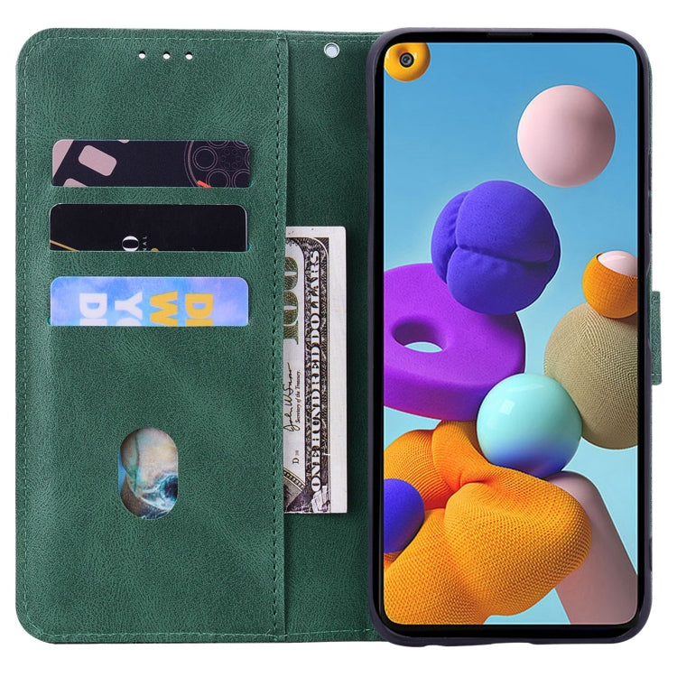 For Samsung Galaxy A21s Geometric Mandala Embossed Leather Phone Case