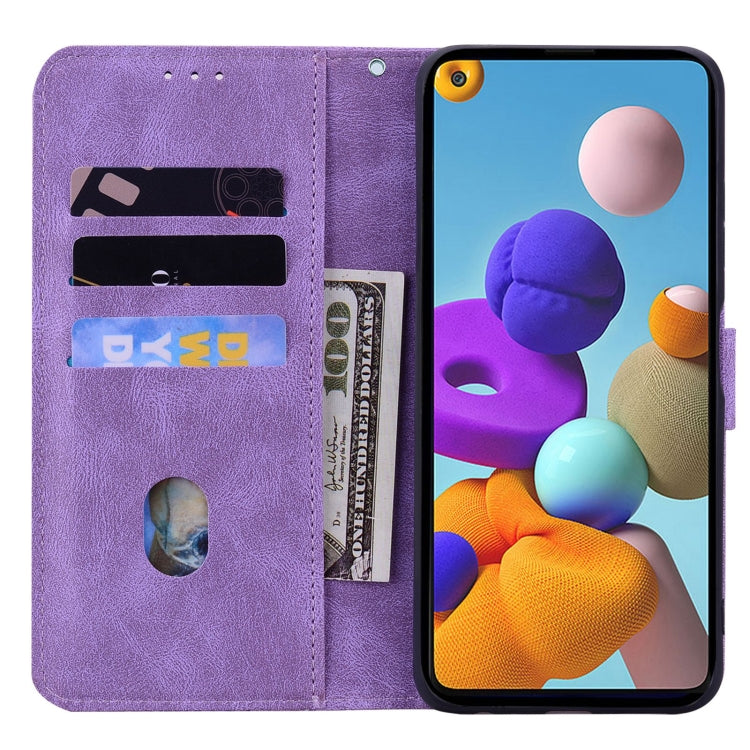 For Samsung Galaxy A21s Geometric Mandala Embossed Leather Phone Case
