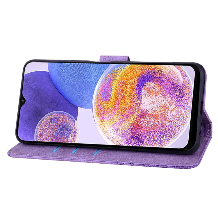For Samsung Galaxy A32 5G Geometric Mandala Embossed Leather Phone Case