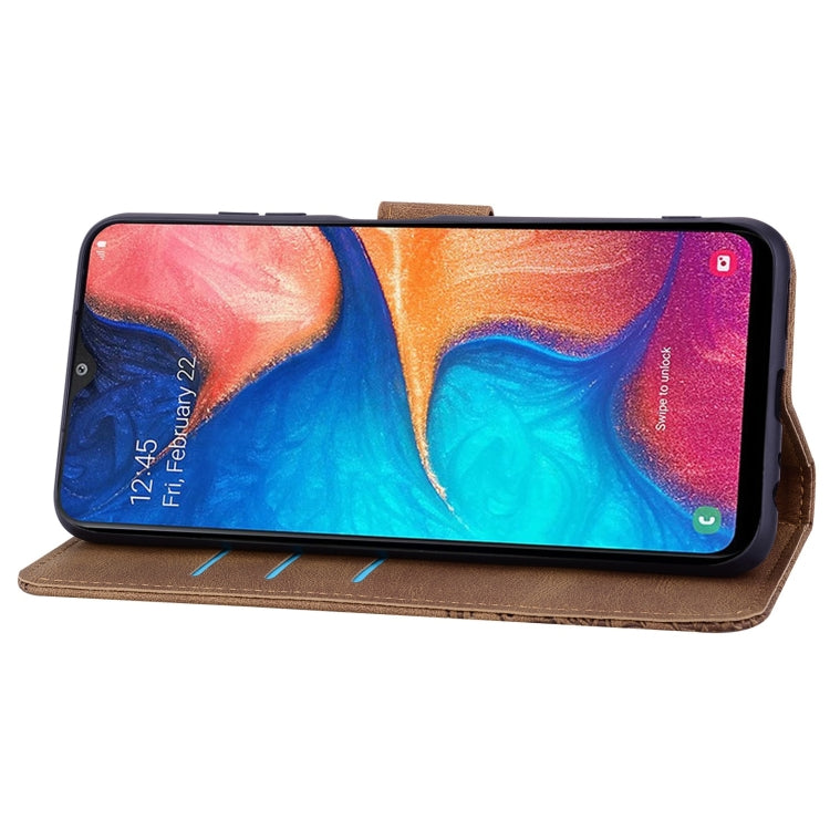 For Samsung Galaxy A40 Geometric Mandala Embossed Leather Phone Case