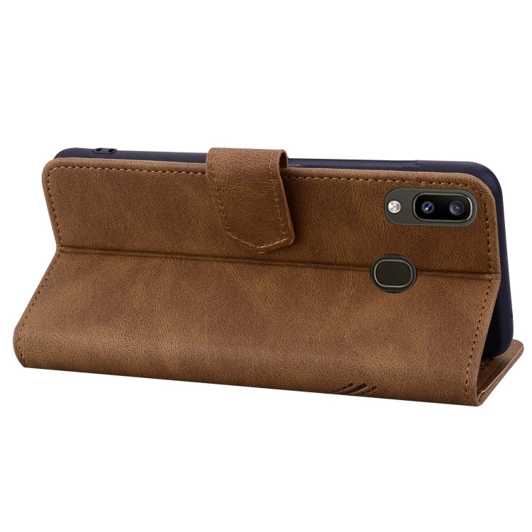 For Samsung Galaxy A40 Geometric Mandala Embossed Leather Phone Case