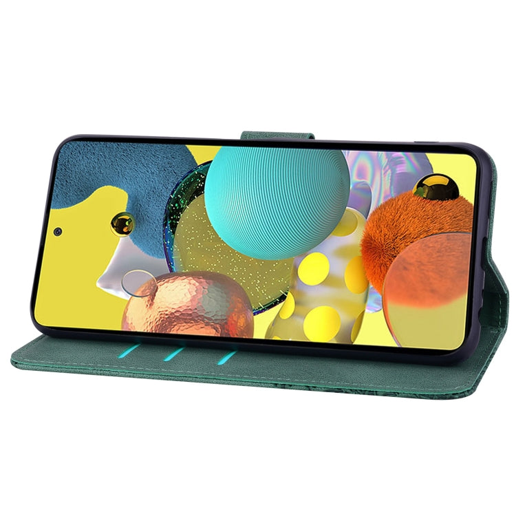 For Samsung Galaxy A51 4G Geometric Mandala Embossed Leather Phone Case