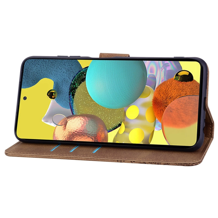 For Samsung Galaxy A51 4G Geometric Mandala Embossed Leather Phone Case