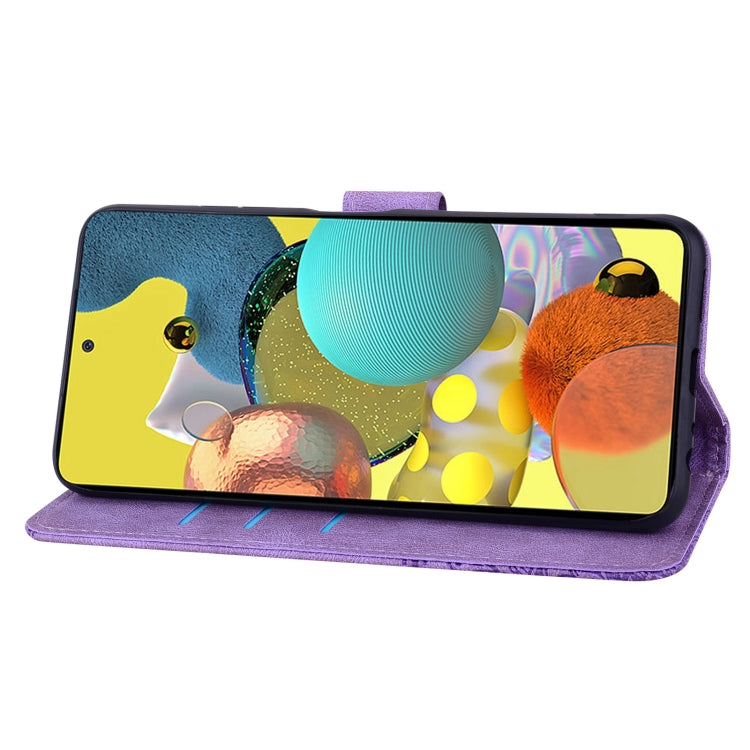 For Samsung Galaxy A51 5G Geometric Mandala Embossed Leather Phone Case