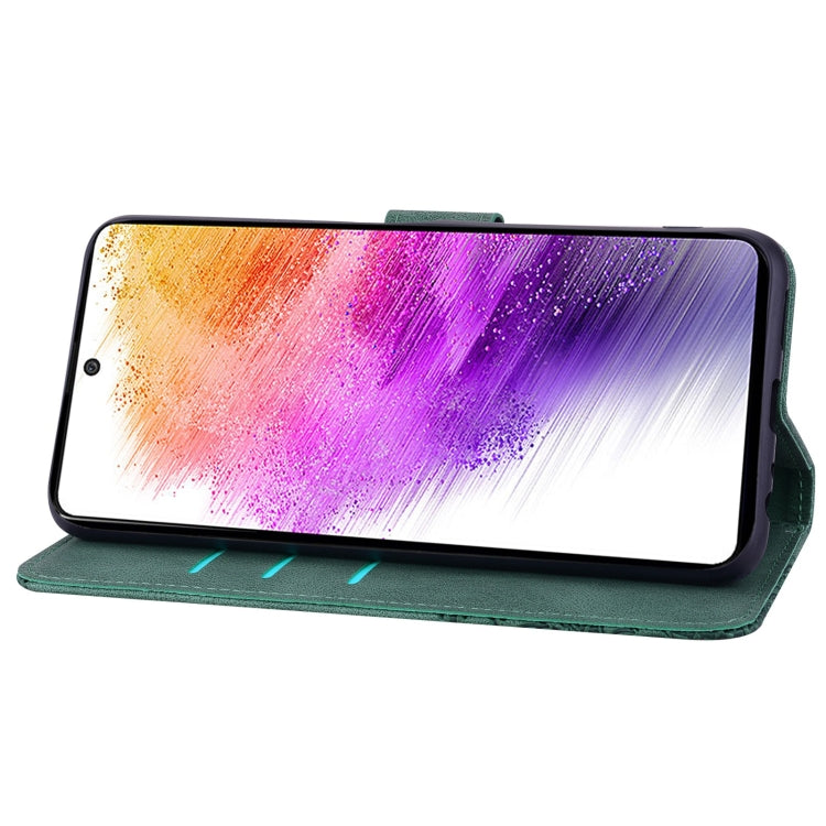 For Samsung Galaxy A73 5G Geometric Mandala Embossed Leather Phone Case