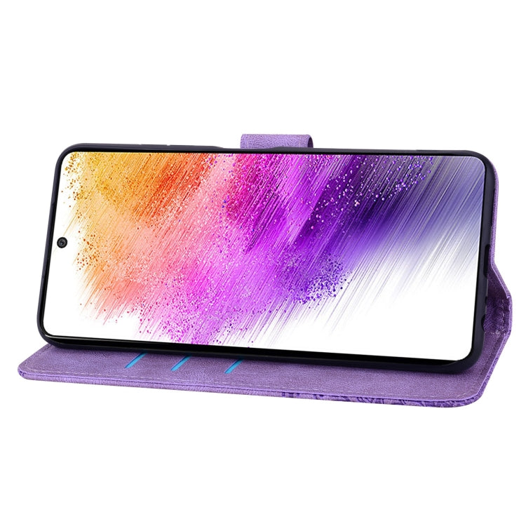 For Samsung Galaxy A73 5G Geometric Mandala Embossed Leather Phone Case