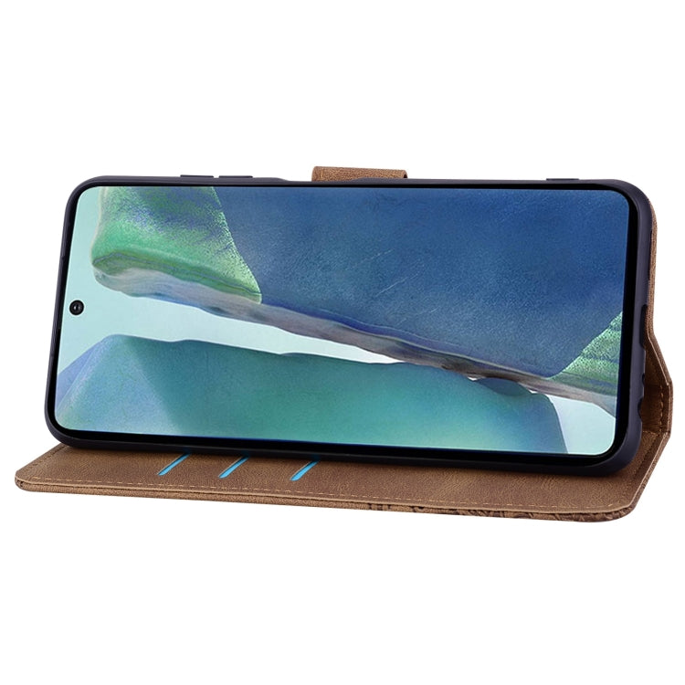 For Samsung Galaxy Note20 5G / 4G Geometric Mandala Embossed Leather Phone Case