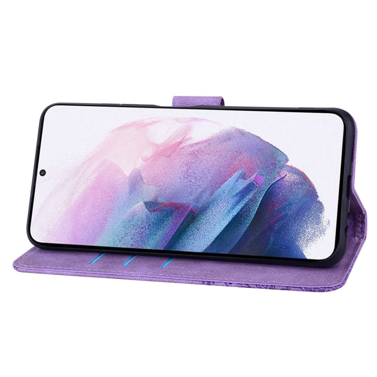 For Samsung Galaxy S21 FE 5G Geometric Mandala Embossed Leather Phone Case