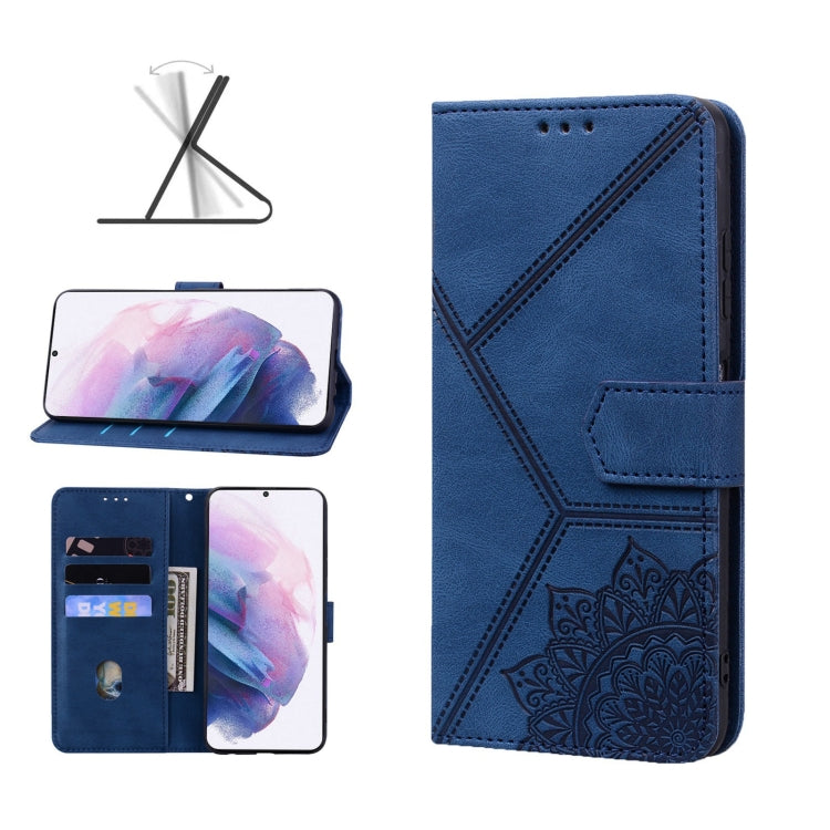 For Samsung Galaxy S21+ 5G Geometric Mandala Embossed Leather Phone Case