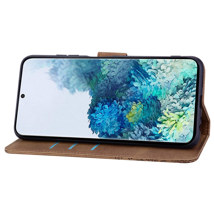 For Samsung Galaxy S21+ 5G Geometric Mandala Embossed Leather Phone Case