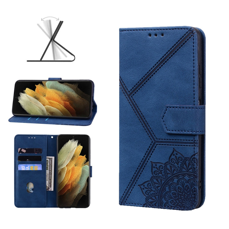For Samsung Galaxy S21 Ultra 5G Geometric Mandala Embossed Leather Phone Case