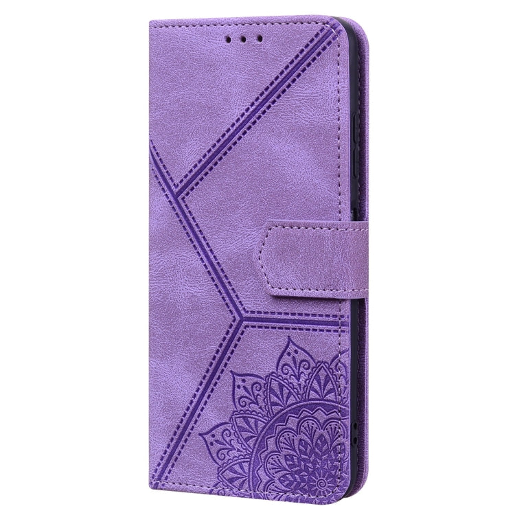 For Samsung Galaxy S21 Ultra 5G Geometric Mandala Embossed Leather Phone Case