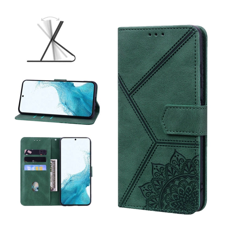 For Samsung Galaxy S22+ 5G Geometric Mandala Embossed Leather Phone Case