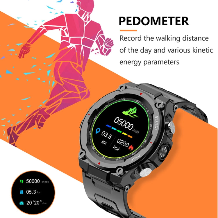 Q666K 1.28 inch TFT Screen Rugged Smart Watch(Black)