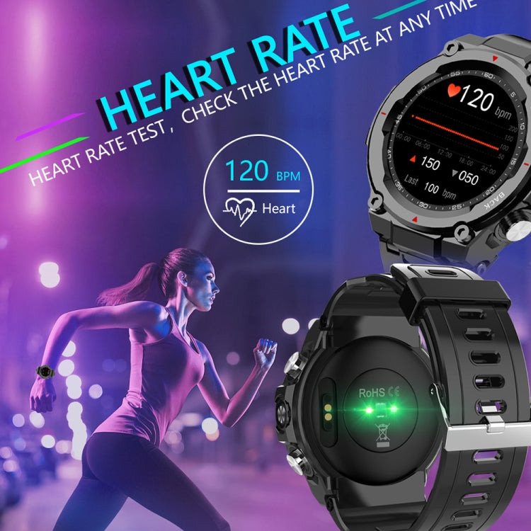 Q666K 1.28 inch TFT Screen Rugged Smart Watch(Black)