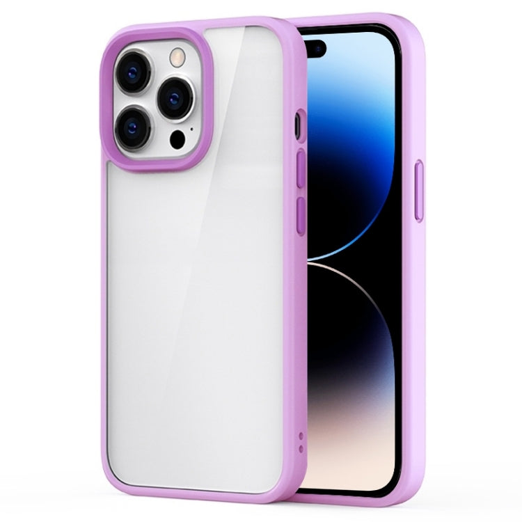 For iPhone 14 Pro Ming Shield Hybrid Frosted Transparent Phone Case