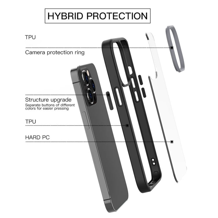 For iPhone 14 Pro Ming Shield Hybrid Frosted Transparent Phone Case