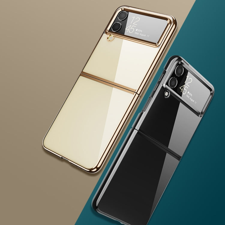 For Samsung Galaxy Z Flip4 PC Folding Electroplating Transparent Phone Case