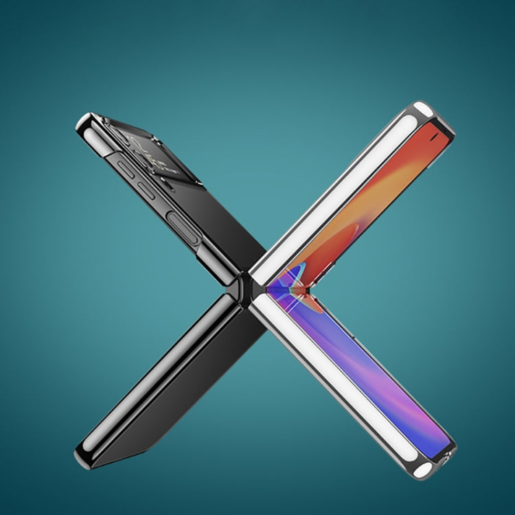 For Samsung Galaxy Z Flip4 PC Folding Electroplating Transparent Phone Case
