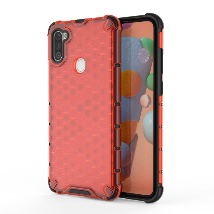 For Galaxy A11 (European Version) Shockproof Honeycomb PC + TPU Protective Case
