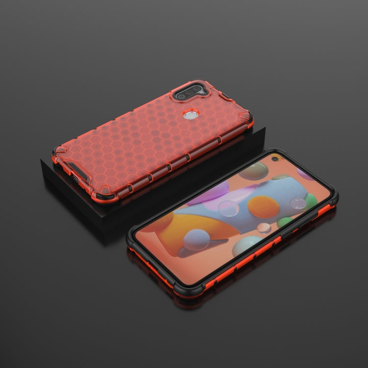For Galaxy A11 (European Version) Shockproof Honeycomb PC + TPU Protective Case