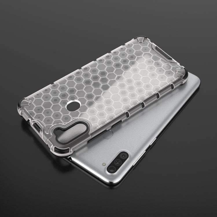 For Galaxy A11 (European Version) Shockproof Honeycomb PC + TPU Protective Case