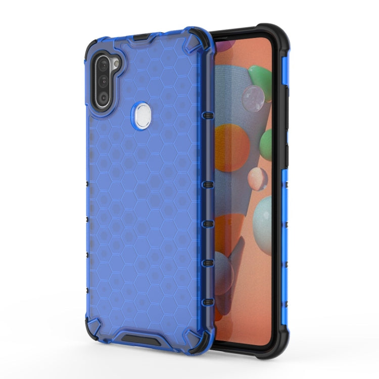 For Galaxy A11 (European Version) Shockproof Honeycomb PC + TPU Protective Case