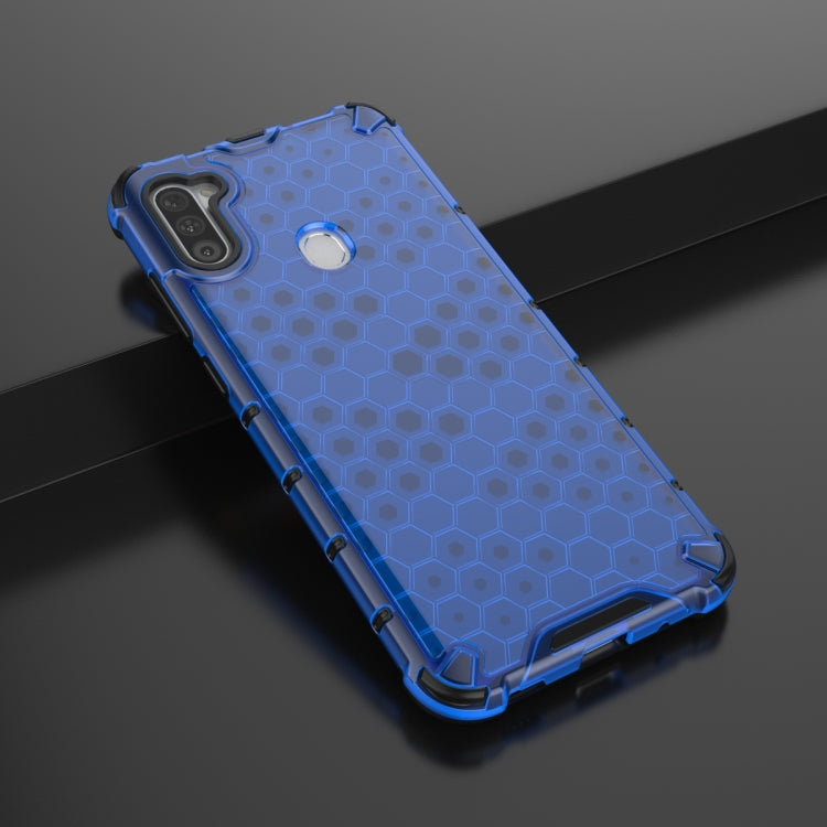 For Galaxy A11 (European Version) Shockproof Honeycomb PC + TPU Protective Case