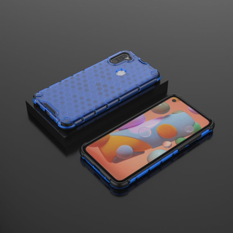 For Galaxy A11 (European Version) Shockproof Honeycomb PC + TPU Protective Case