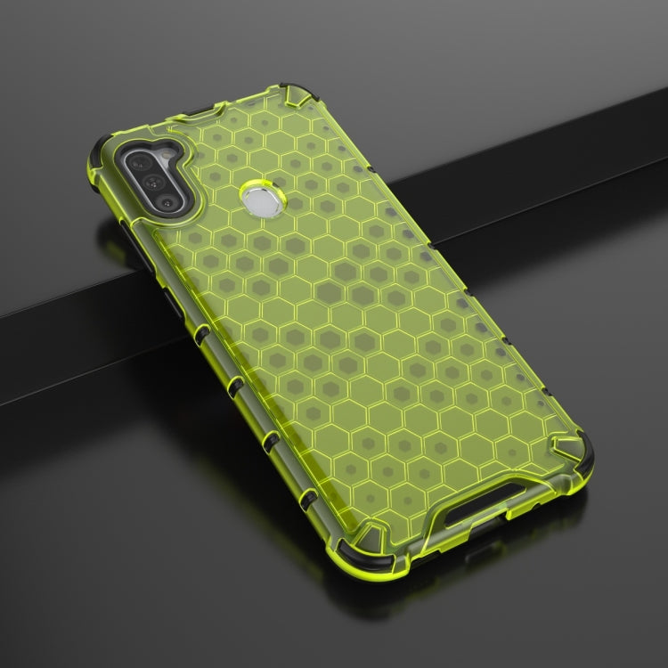 For Galaxy A11 (European Version) Shockproof Honeycomb PC + TPU Protective Case
