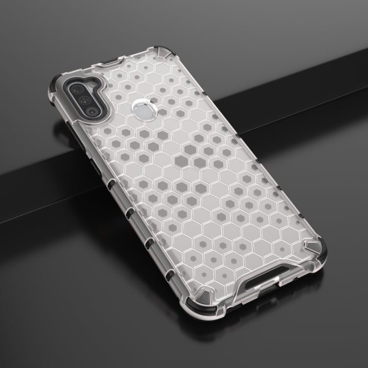 For Galaxy A11 (European Version) Shockproof Honeycomb PC + TPU Protective Case