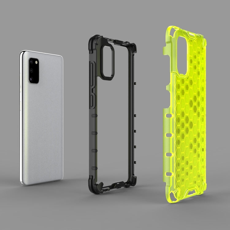 For Galaxy A41 Shockproof Honeycomb PC + TPU Protective Case