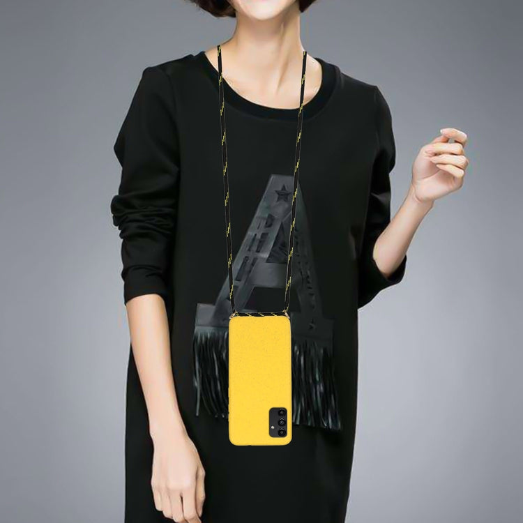 For Samsung Galaxy A13 Wheat Straw Material + TPU Protective Case with Lanyard