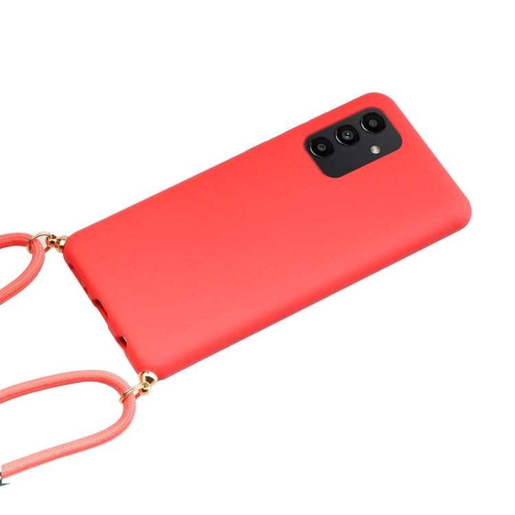For Samsung Galaxy A13 Wheat Straw Material + TPU Protective Case with Lanyard