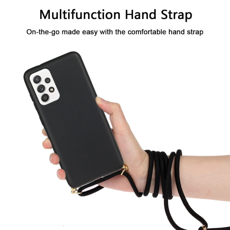 For Samsung Galaxy A53 Wheat Straw Material + TPU Protective Case with Lanyard
