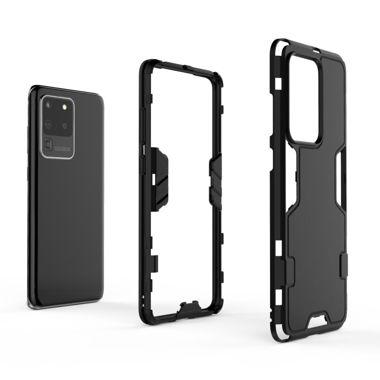 For Galaxy S20 Ultra 3 in 1 Full Coverage Shockproof PC + TPU Protective Case
