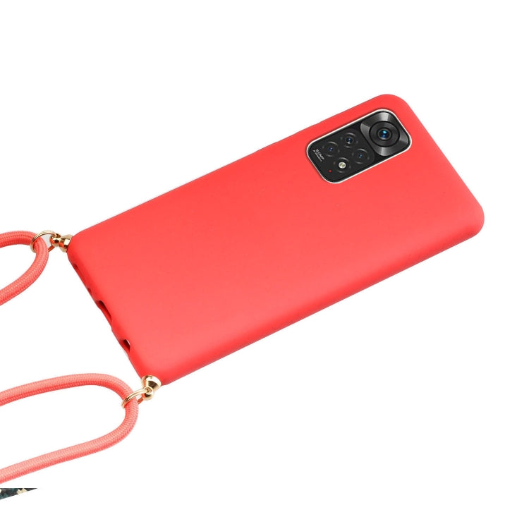 For Xiaomi Redmi Note 11 International Edition Wheat Straw Material + TPU Protective Case with Lanyard