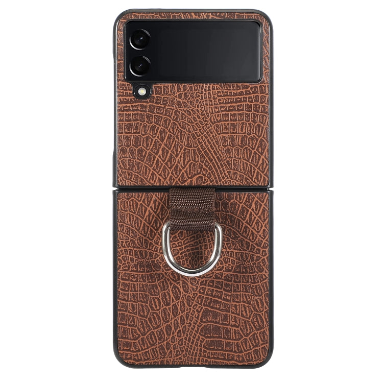 For Samsung Galaxy Z Flip4 Leather Shockproof Phone Case