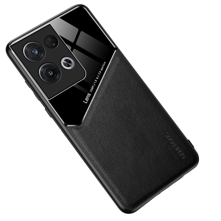 For OPPO Reno8 Pro All-inclusive Leather + Organic Glass Phone Case