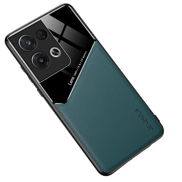 For OPPO Reno8 Pro+ All-inclusive Leather + Organic Glass Phone Case