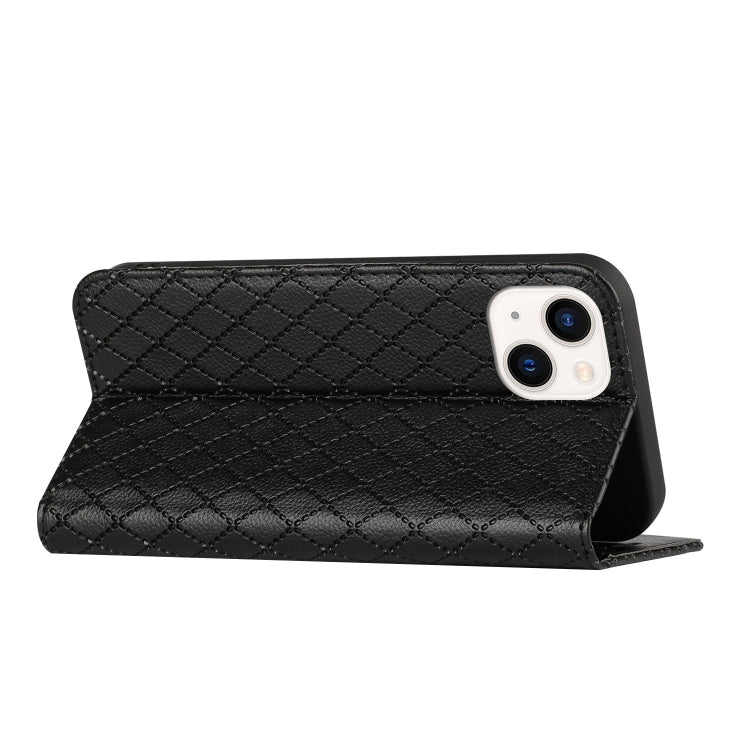 For iPhone 13 S11 RFID Diamond Lattice Flip Leather Phone Case