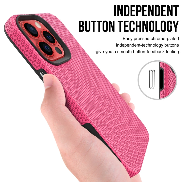 For iPhone 14 Pro Max Triangle Armor Texture Phone Case