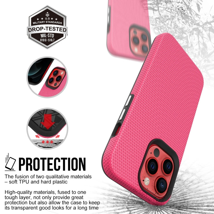 For iPhone 14 Pro Max Triangle Armor Texture Phone Case