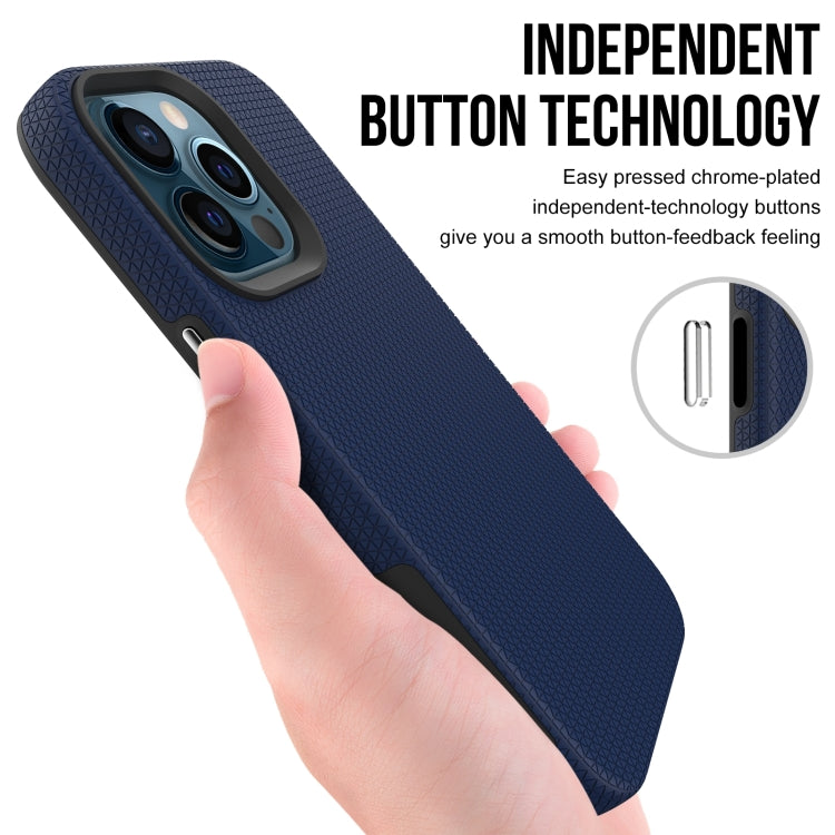 For iPhone 14 Pro Triangle Armor Texture Phone Case